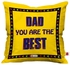 Printed Cushion Cover Yellow/Blue/Green 45x45 centimeter