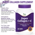 NBL Natural Super Collagen with Vitamin C, Collagen Peptides Types 1 &amp; 3 for Hair, Skin, Nails &amp; Joints &ndash; 6000MG - 250 Tablets