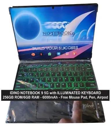 Idino Notebook 9 Tablet With Keyboard - 10.1" - 256gb Rom - 6gb Ram - 5g Dual Sim - 6000ma