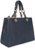 Michael Kors 30S3TCYS2L-406 Cynthia Medium Satchel Bag for Women - Leather, Navy Blue
