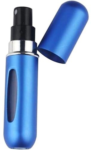 YOMNA Portable Mini Refillable Perfume Bottle 5ml Mini Metal Sprayer For Travel,(Blue)