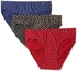 Jockey Women's Pack Of 3 Panties, Color: Dark Print Assorted, Size: M