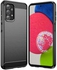 جراب Samsung Galaxy A23 ، حافظة من ألياف الكربون ، جراب مضاد للانزلاق ، غطاء نحيف لامتصاص الصدمات - أسود