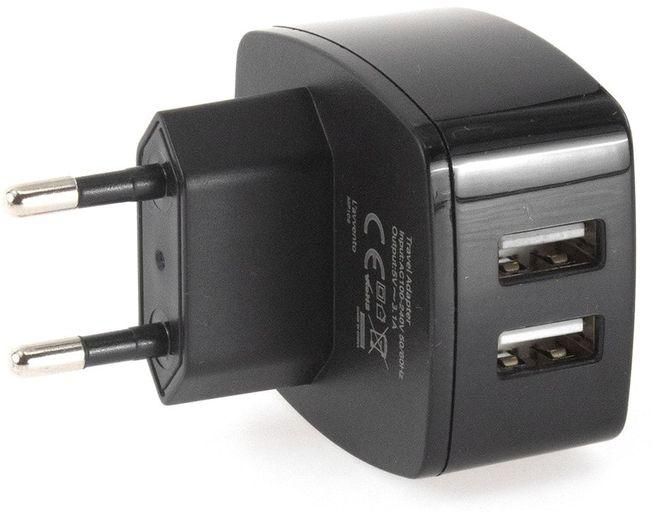 L'Avvento (MP106) Wall Charger Dual USB Output 3.1A Euro Plug - Black