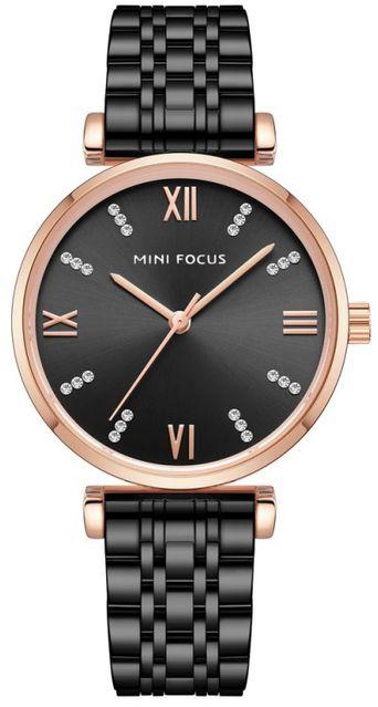 Mini Focus Women's Quartz Watches Stainless Steel 0335 Black
