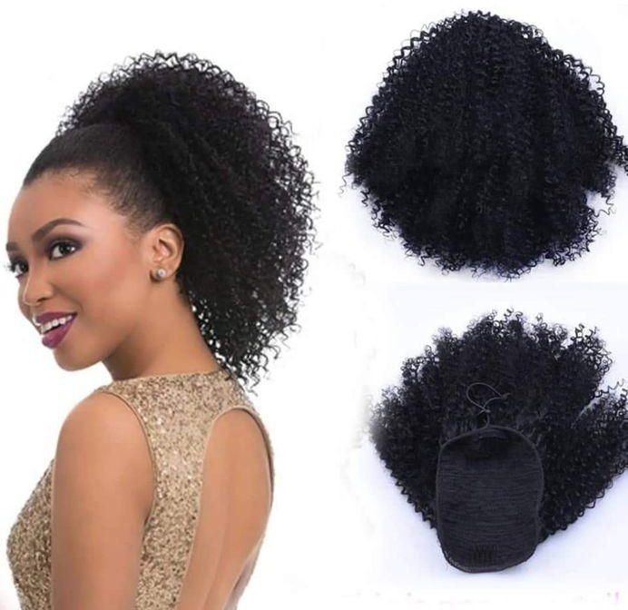 Fashion Short Puff Afro Kinky Curly Synthetic Weave Hair Extension