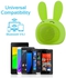 Promate Bluetooth Speaker, Mini Bluetooth V4.1 Cute Animal Wireless Speaker with Built-in Microphones and 3W Powerful Rich Sound for Smartphones, Tablets, Laptops, Bunny Green