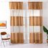 DEALS FOR LESS - Modern  Striped Tulle,  Window Sheer Curtains set of 2 Pieces, Gold Color.