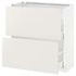 METOD / MAXIMERA خزانة أساسية مع درجين, أبيض/Lerhyttan رمادي فاتح, ‎80x37 سم‏ - IKEA