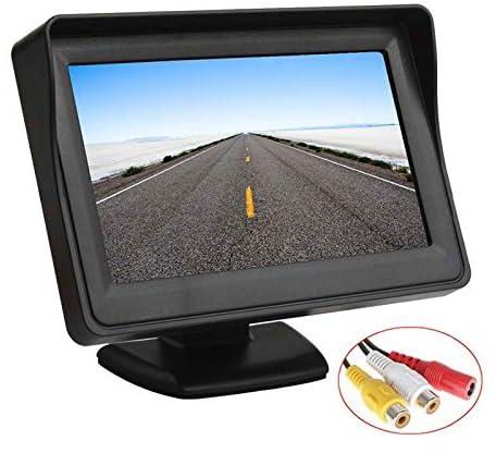 ZJJUN Auto Spare Part PZ-703 4.3 inch TFT LCD Car Rearview Monitor with Stand and Sun Shade