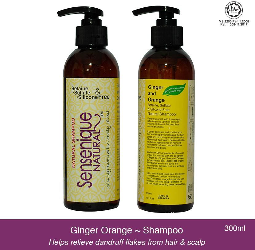 Sensenique Natural Ginger Orange Chemical free Shampoo - 300ml