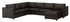 VIMLE Corner sofa-bed, 5-seat, with chaise longue, Farsta black