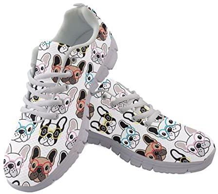 Wanyint Halloween Bat Print Women Sneakers Running Footwear Lace Up Trainers Sports Shoes
