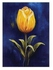 ملصق جداري للديكور بطبعة زهرة التيوليب أصفر / أزرق / أخضر 34x24سم