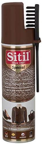 Sitil 122 SSNs Nubuck Suede Spray Paint With Brush 250 ml-Dark Brown