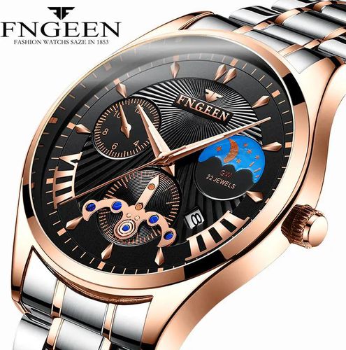 FNGEEN Lmitation Six-pin Design Men's Watch Waterproof Luminous Watch Male Calendar Student Watch