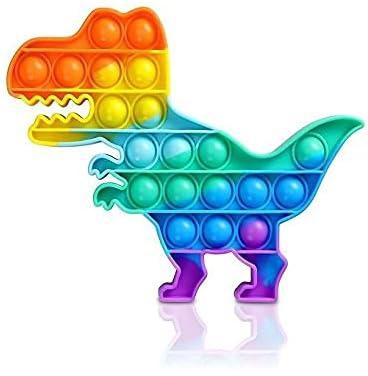 Generic Pop its fidget toys dinosaur rainbow