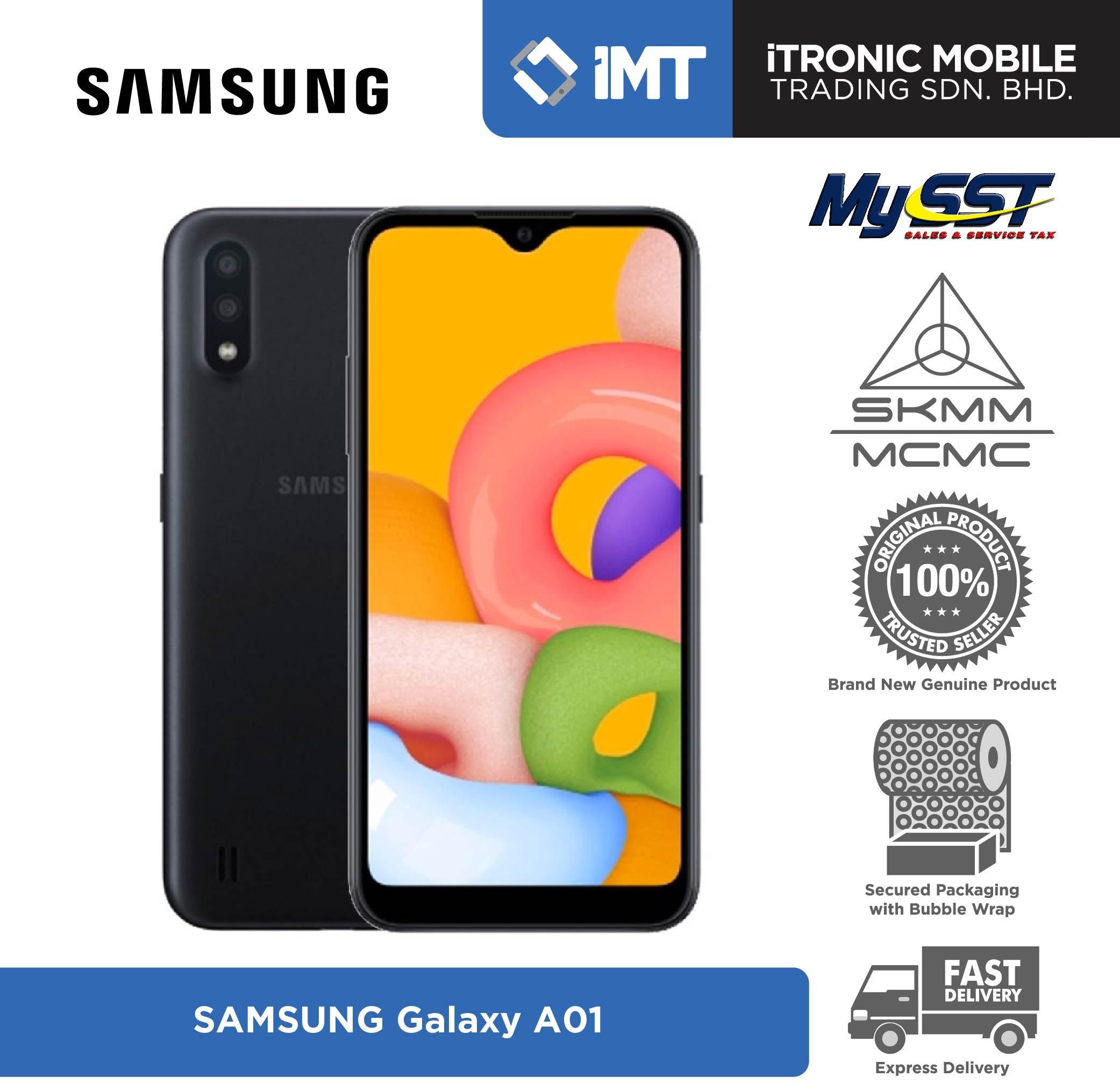 Samsung Galaxy A01 Smartphone [2GB RAM/16GB ROM] (Black - Blue)