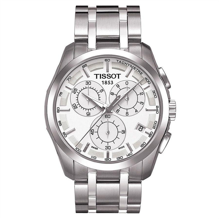 Tissot Men's White Dial Stainless Steel Band Watch - T035.617.11.031.00