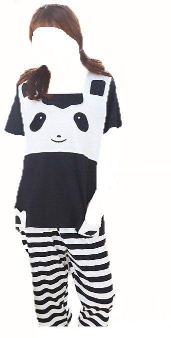 Pajama Set For Women (Black & White, Xl)