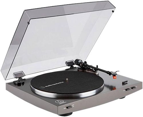Audio Technica AT LP2XGY Turntable With Built-In Preamp, Fully Automatic Belt-drive Turntable, Two Ppeeds 331/3, 45 RPM, Anti-resonance Die-cast Aluminum Platter With Felt Mat, Grey | AT-LP2xGY