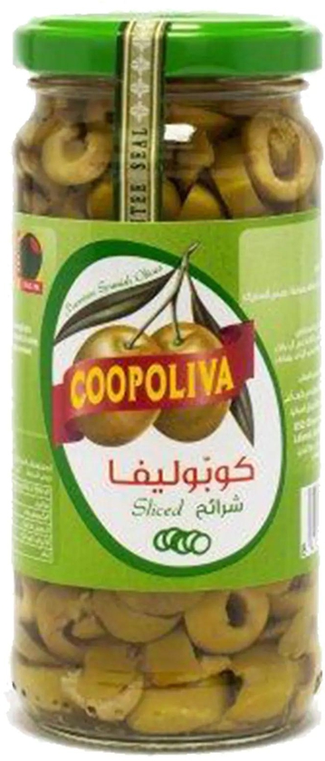 Coopoliva sliced green olives 235 g