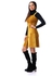 Menta By Coctail Plain Midi Dress-Mustard