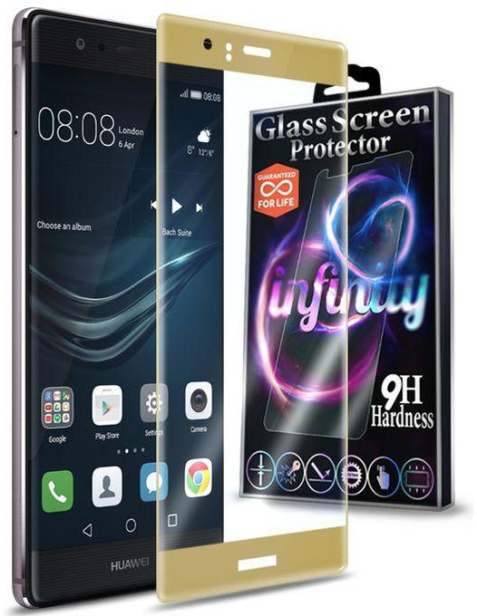Infinity Real Curved Glass Screen Protector For Huawei P9 - Gold