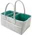 Baby Diaper Caddy Organizer Tote Bag - Baby Shower Gift Basket | Nursery Storage Bin for Changing Table | Portable Car Travel Organizer