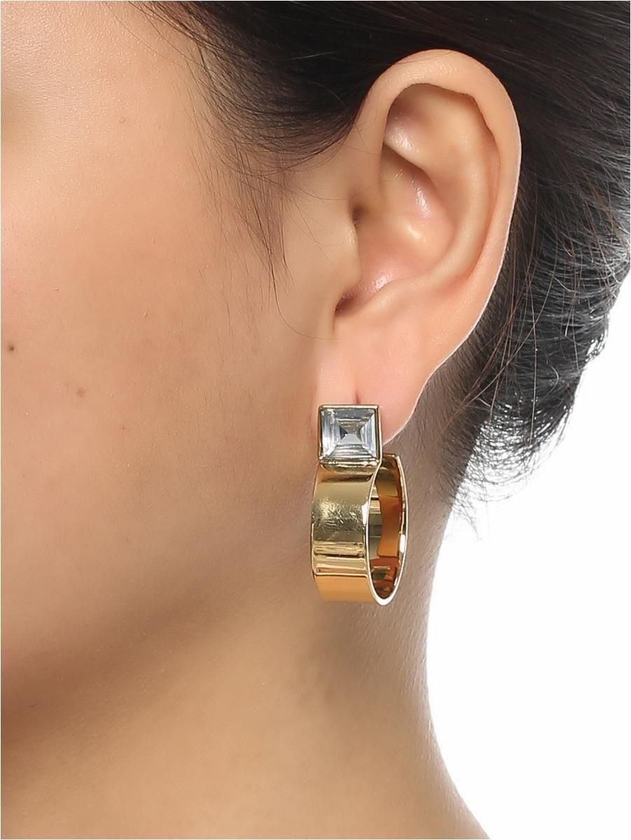 Michael Kors Stainless Steel Gold Hoop Earring - MKJ2147710
