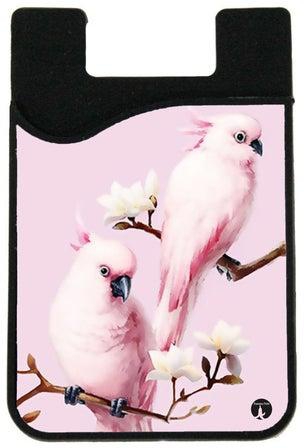 حامل بطاقات بتصميم محفظة بطبعة طيور جميلة متعدد الألوان