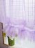 Checked Pattern Window Curtain Purple 100 x 140cm