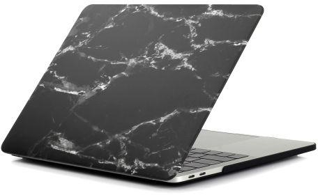Coosybo 15" Pro (USB-C Port) Case, Marble Hard Rubberized Cover For 2016-2018 Macbook 15.4 Pro With Touch Bar, Black/White