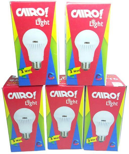 Cairo Light لمبه ليد كايرو لايت - 3 واط - الإضاءة أصفر - 5 قطعة
