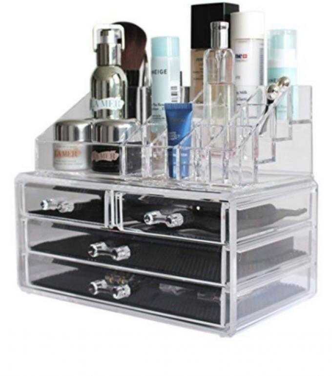 Cosmetic & Jewelry Organizer Box - Transparent
