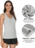Mesery Women's Cotton Stretch Plain Tank Top - Grey