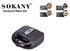 Sokany Sandwich Maker with 4 removable plates is great for sandwiches, waffles, doughnut, bubbles