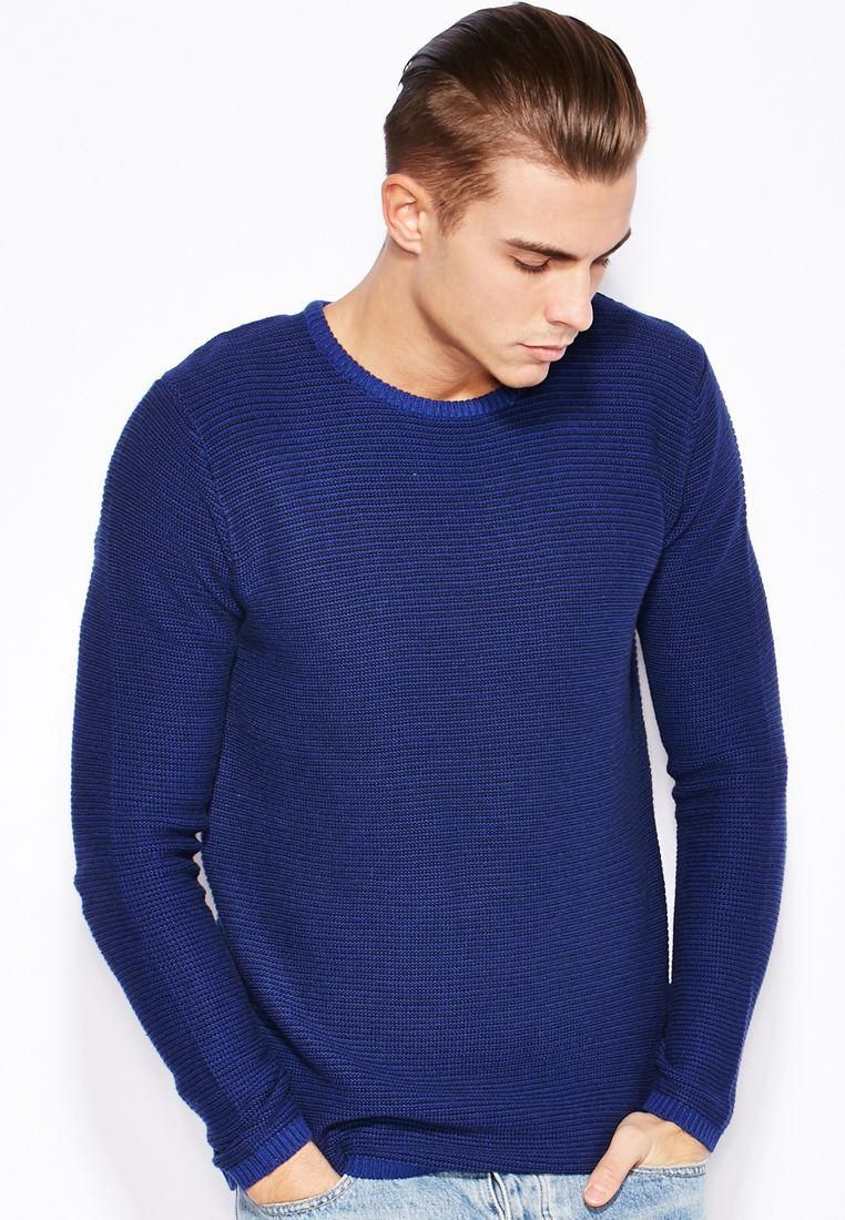 Jacquard Rib Knitted Sweater