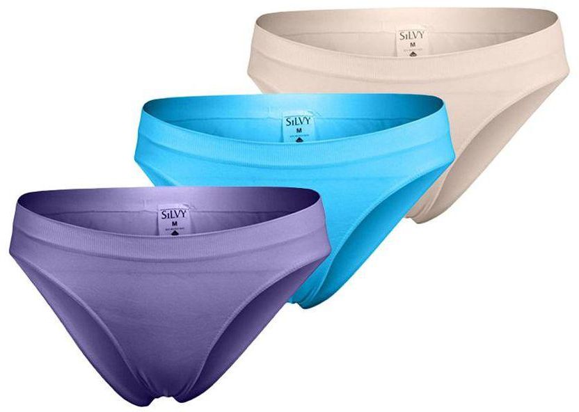 Silvy Set Of 3 Panties For Women - Multi Color, Medium