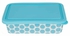 Ideal Home Silicone Rectangle Food Container Set With Lid, 3 Pieces - Blue