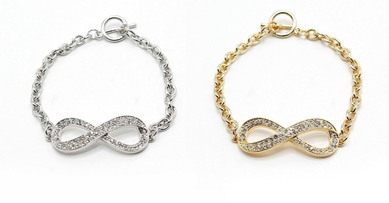 Tanos - Infinity Chain Bracelet In Silver Plated