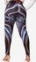 Plus Size Abstract Print High Waisted Skinny Leggings - L