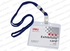 deli Plastic ID Pass Holder with Lanyard Blue