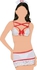 Baby-doll & Play-suit - Free Size - nurse White and red