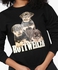 Black Rottweiler Graphic Sweatshirt