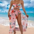Women's Printed Halter Bikini Bathing Suit with Cover Up 3 Piece Swimsuits