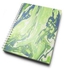 دفتر ملاحظات بتصميم رخامي مقاس A5 أزرق / أخضر