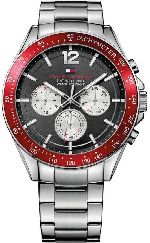 Tommy Hilfiger Luke Men's Black Dial Stainless Steel Band Watch - 1791122