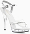 Fabulicious Women's 'Lip-108R' Clear Ankle Strap Heels