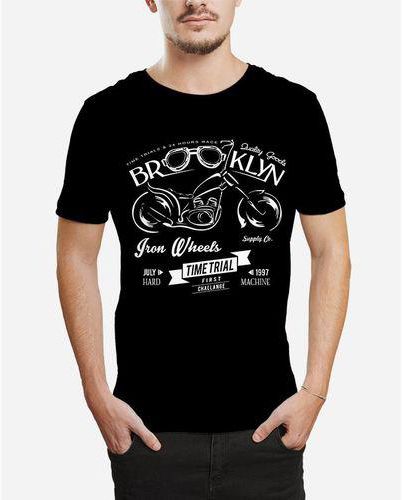 Ibrand Printed-T-Shirt-black
